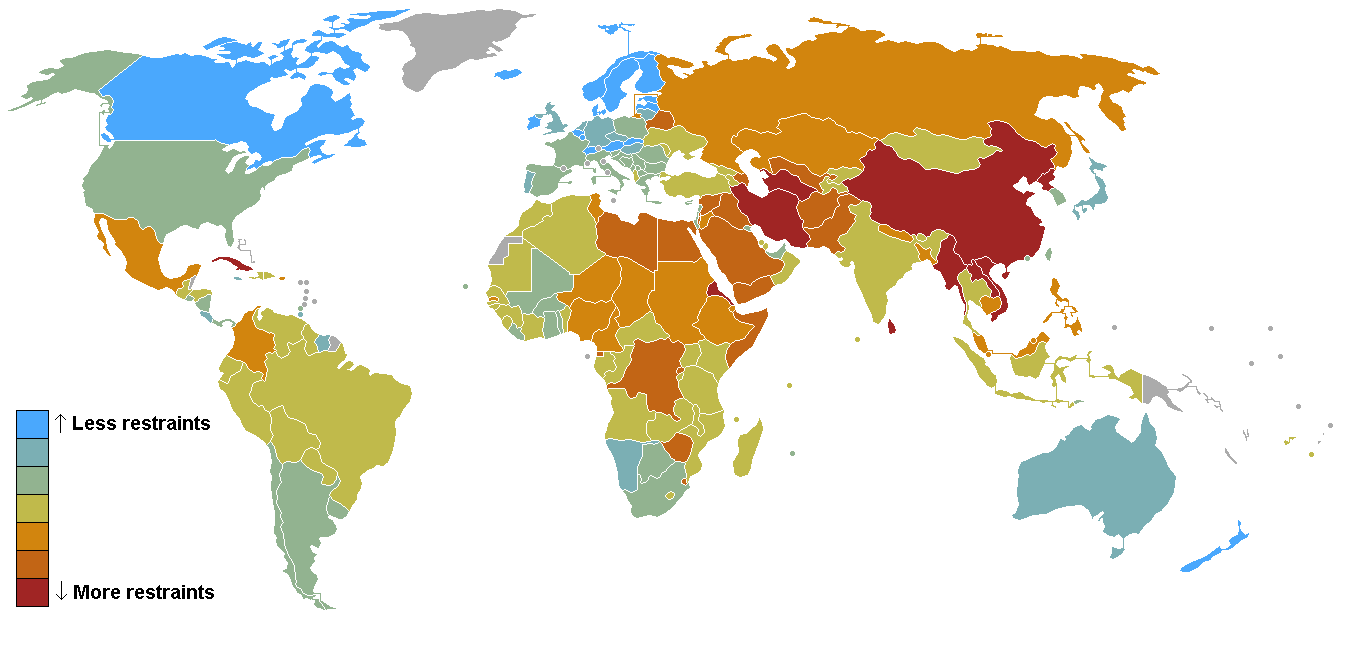 /dateien/pr53867,1241521609,Reporters Without Borders 2008 Press Freedom Rankings Map