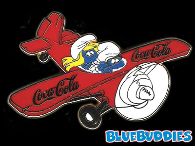 /dateien/uh58683,1260571618,Coca Cola Airplane Smurf Pin