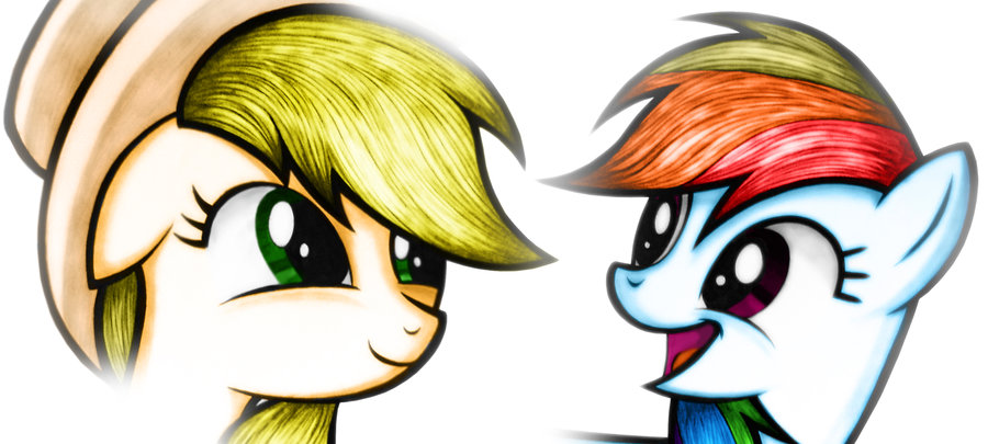 applejack and rainbow dash by names76-d5