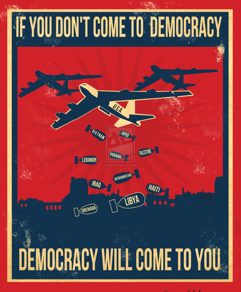 poster  if you don  t come to democracy 