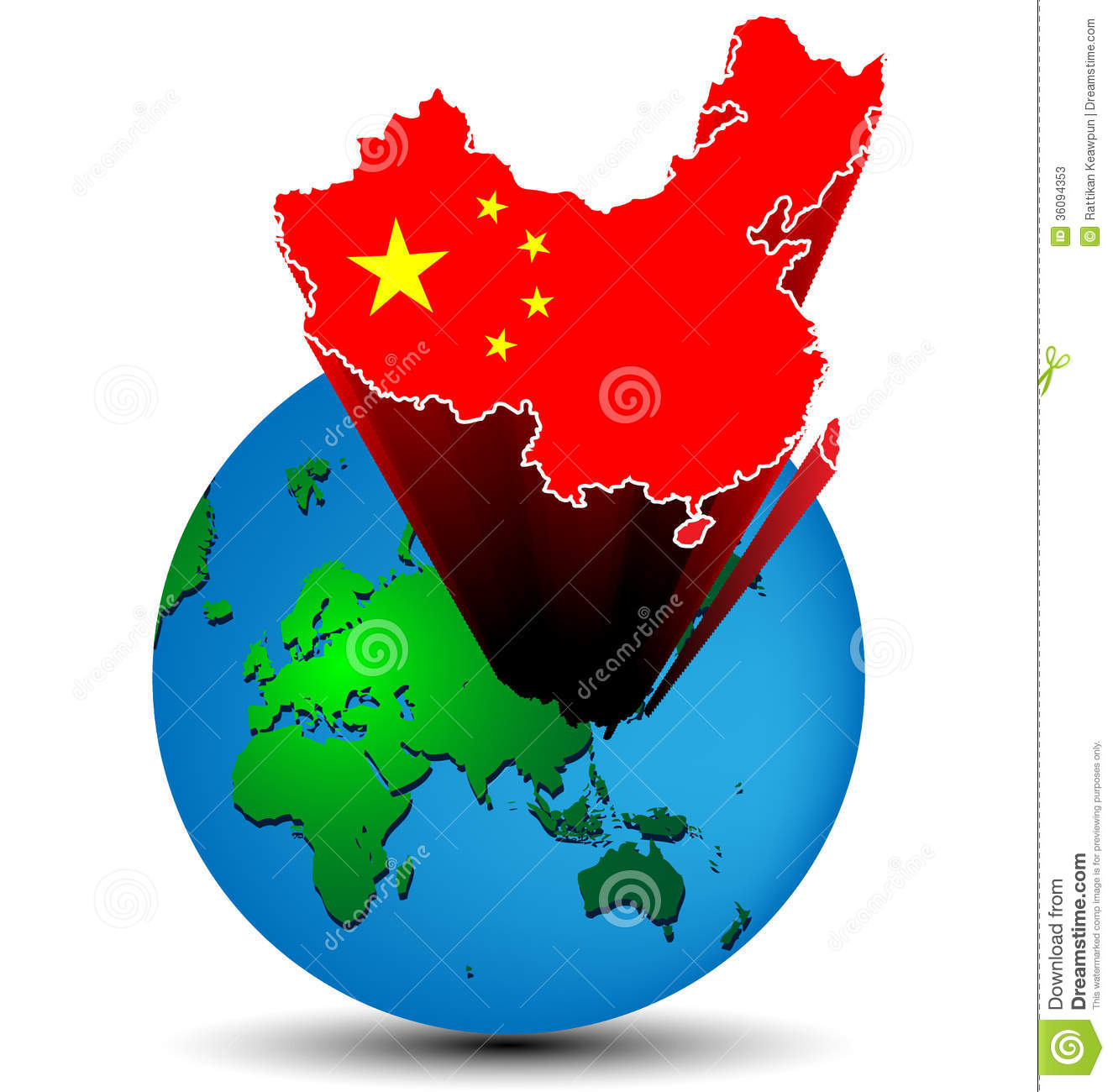 flaggen-china-karte-auf-der-erde-3609435