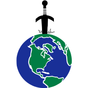 Erde-Schwert-Erdkugel-Globus