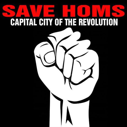 syria sign save homs with fist