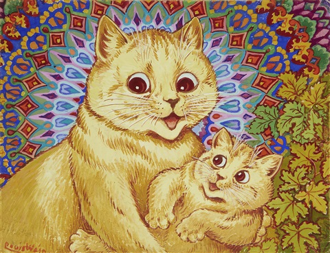 louis-wain-mother-with-kitten