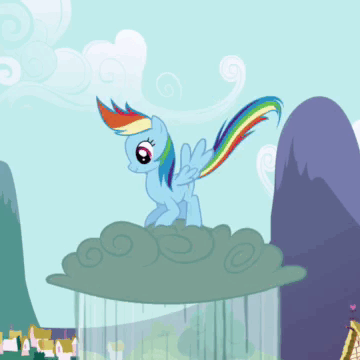 170 animated cloud jumping rain rainbow 