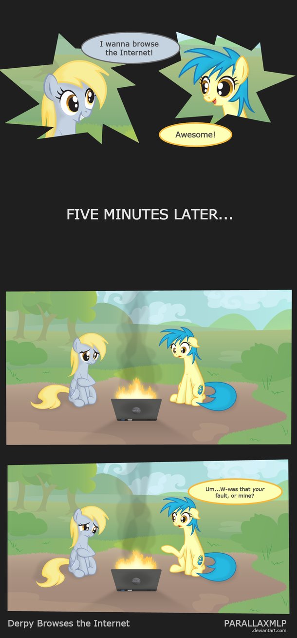 derpy browses the internet by parallaxml