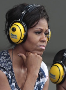 michelle obama thrilled nascar