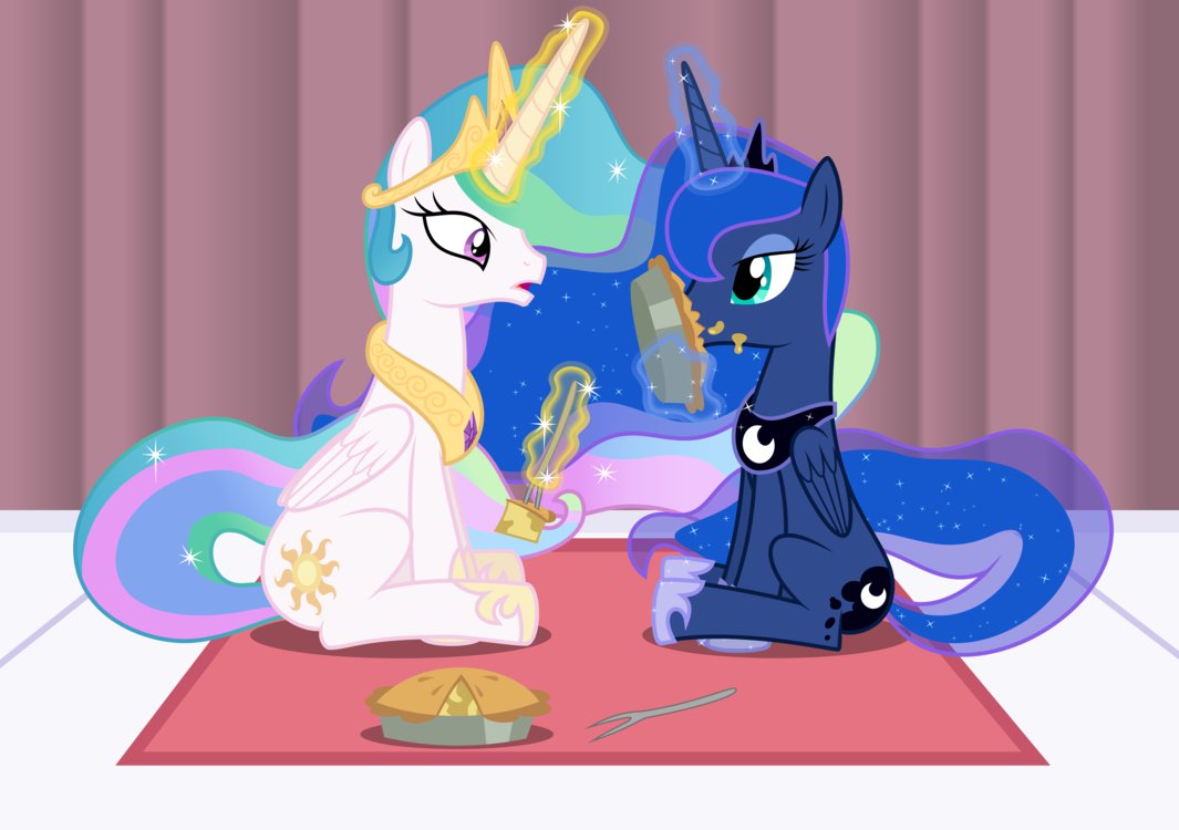 two princesses and two pies and two fork