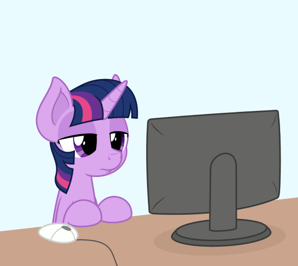twilight sparkle browses the internet by