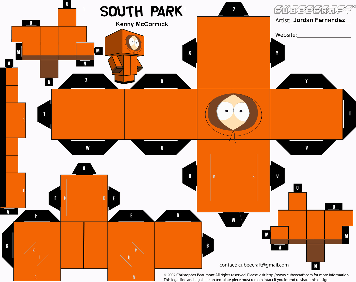 Der Own3d Bilderthread South Park Kenny Cubee Templat by jordof