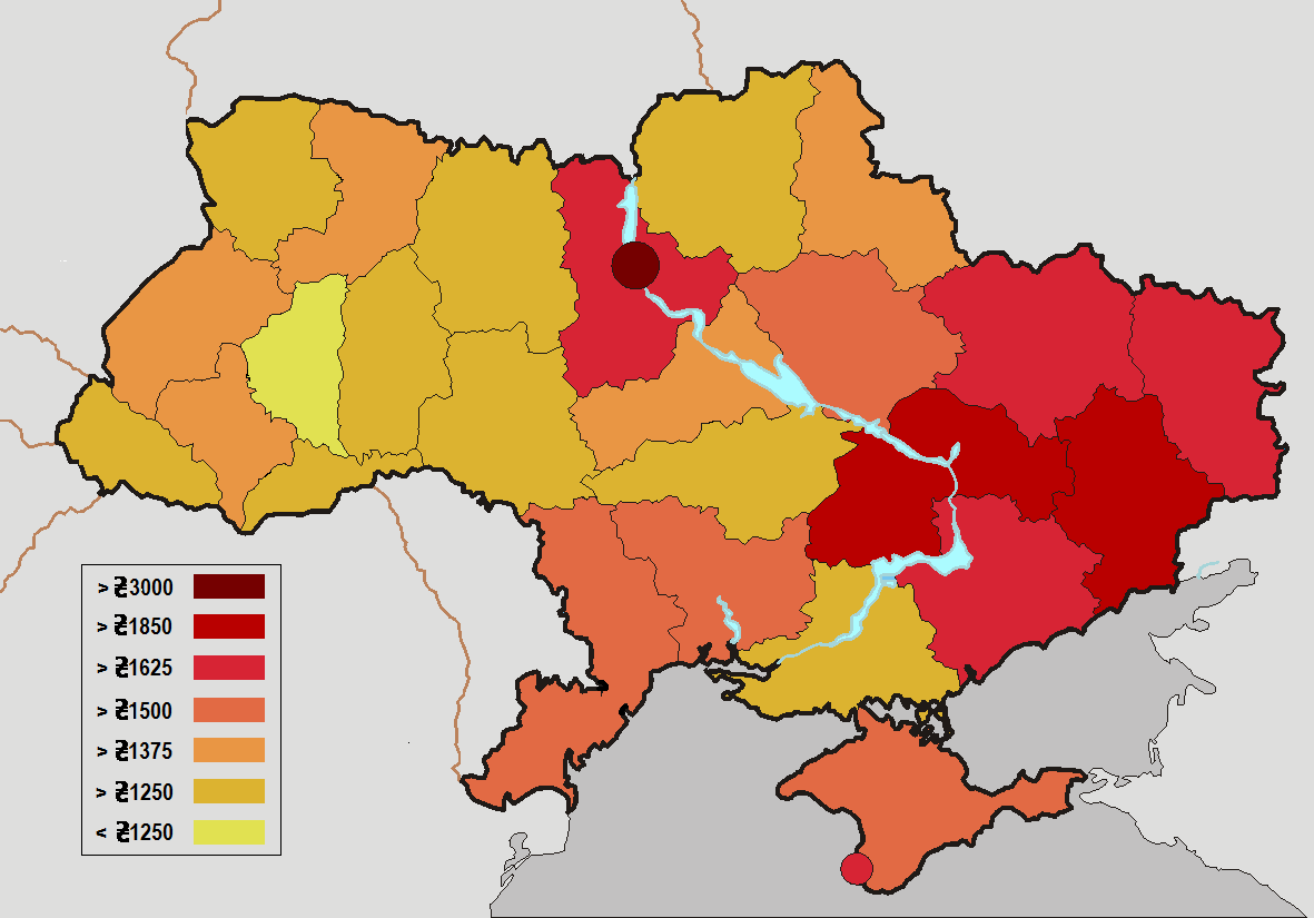 Ukrainian salary map