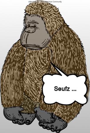 6311-Gorilla denkt Seufz 