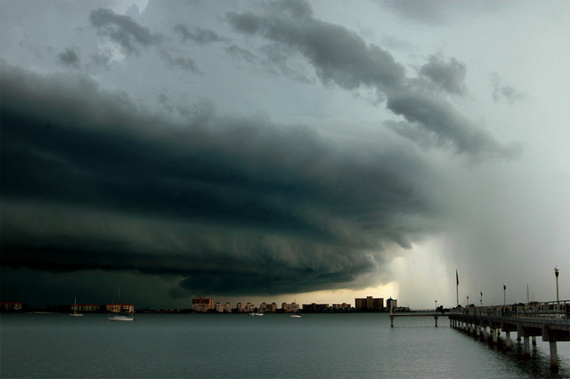 Supercell over city