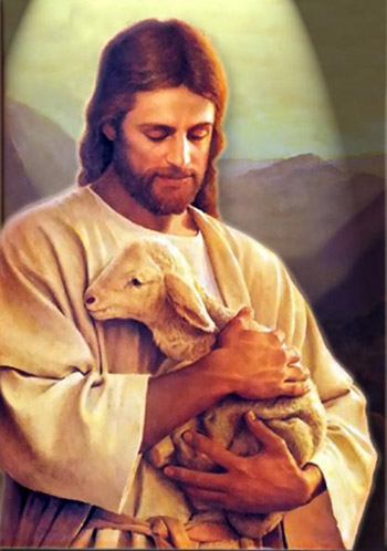 0898 Jesus sheep christian clipart