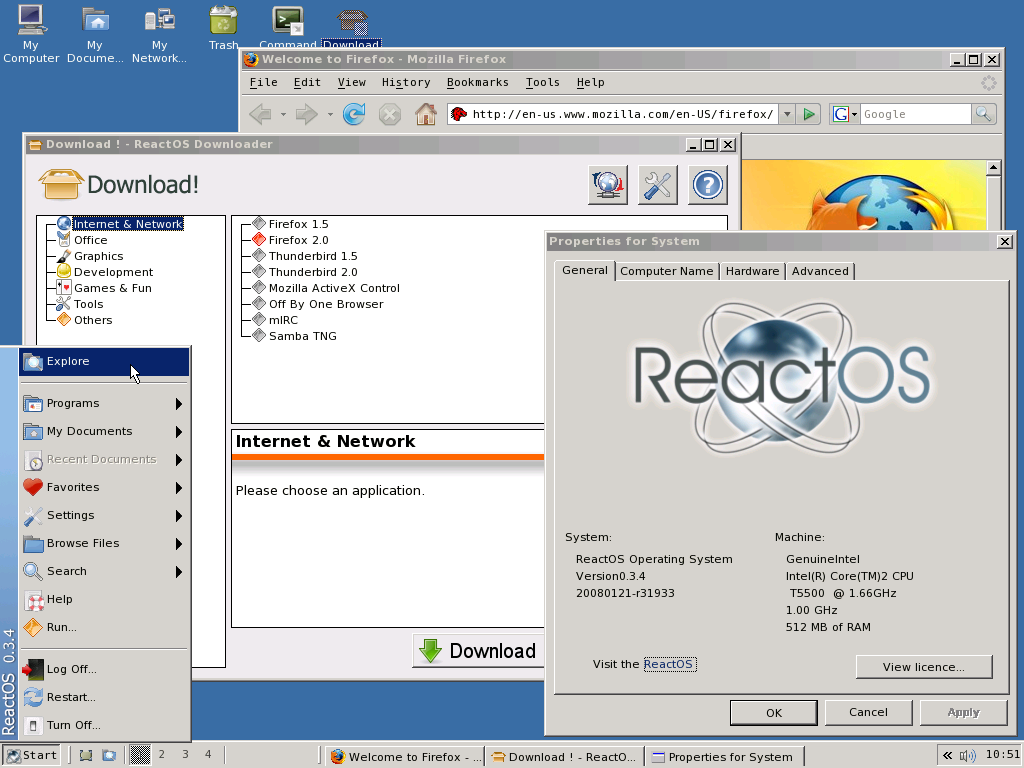 ReactOS Project. The windows open source