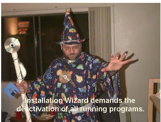 installation wizard demand the end to al