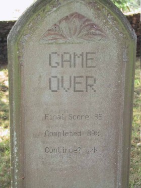 Game Over Tombstone