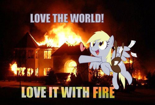 467057  safe derpy2Bhooves cute fire lov