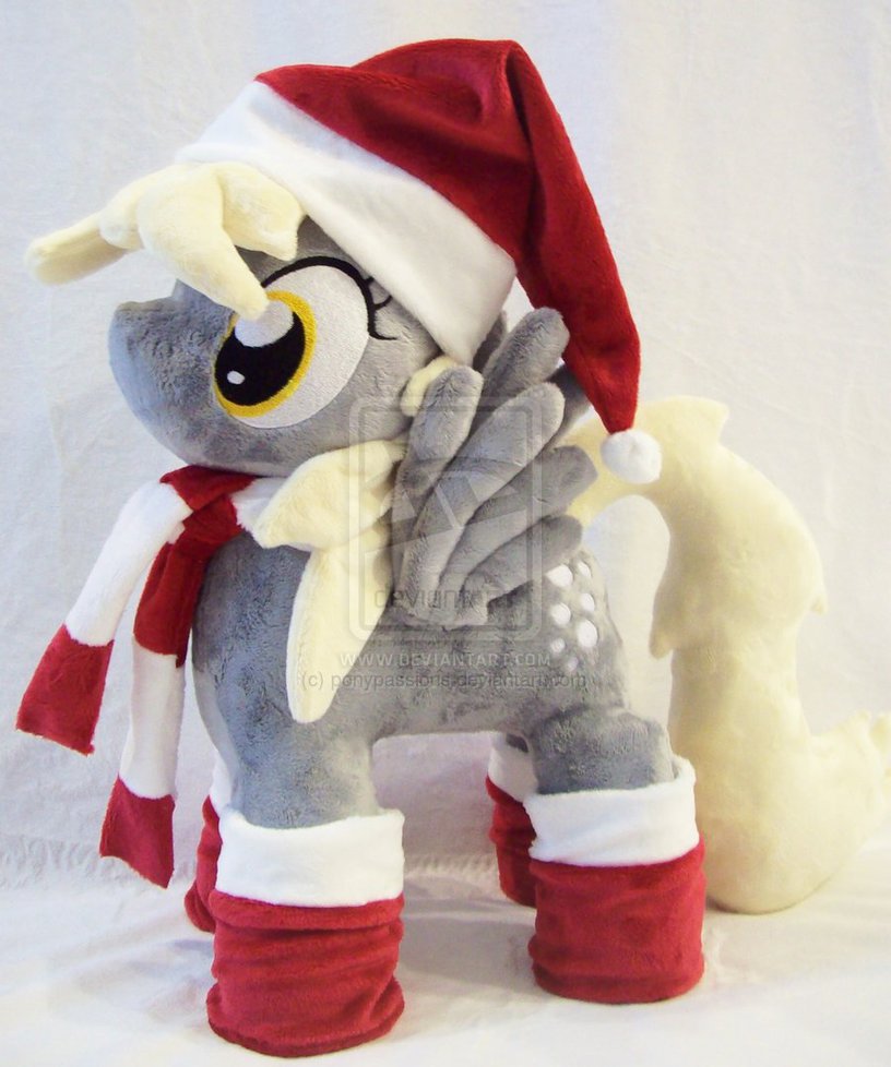 mlp derpy plush christmas by ponypassion