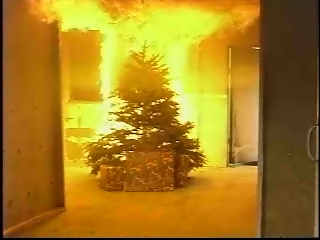 kpic 120508 burning christmas tree
