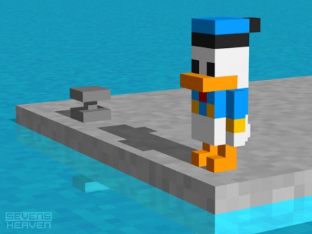 3d-pixel-art-voxels donald-duck-cubic-cu