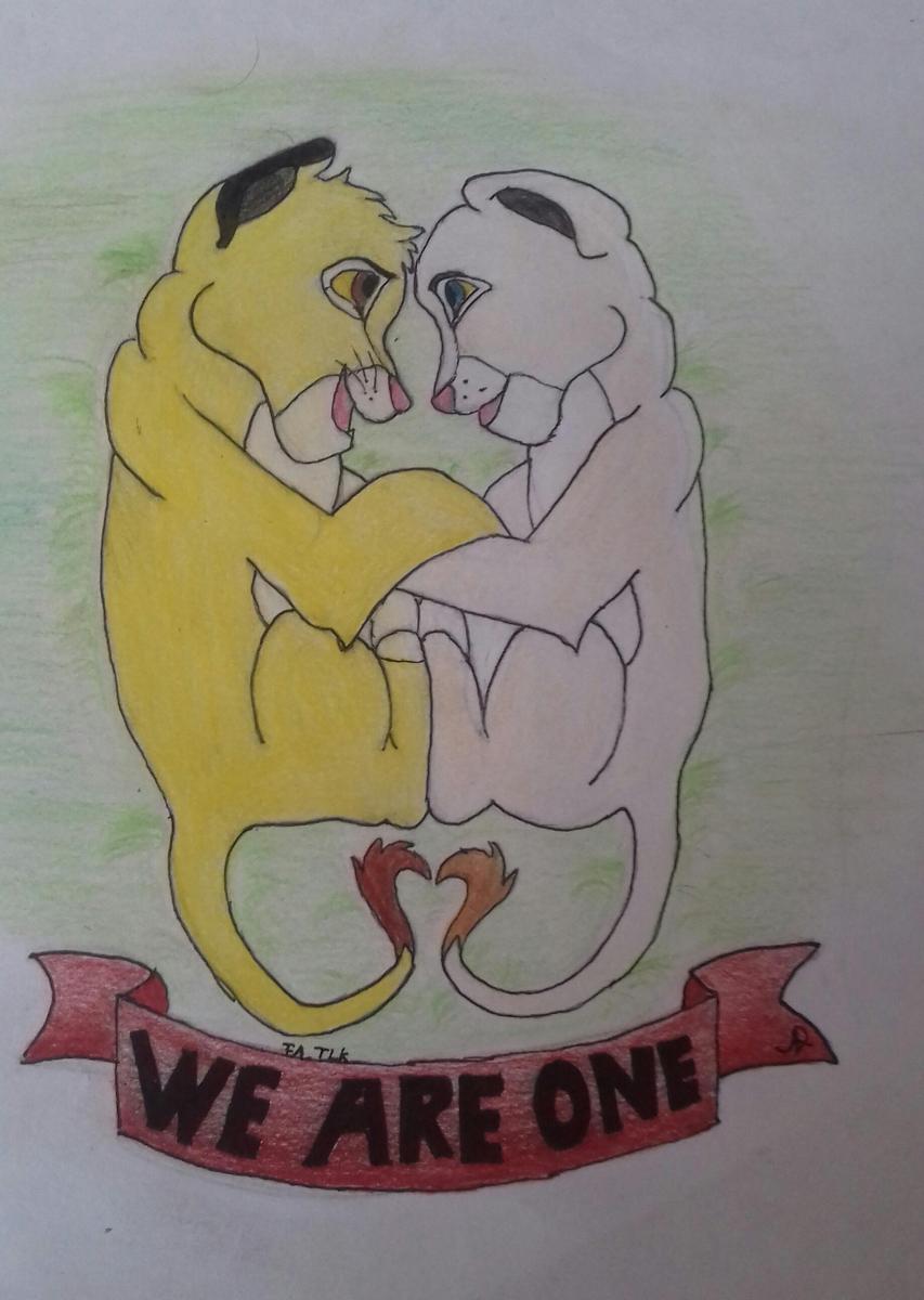 Simba and Nala WE ARE ONE by UP color