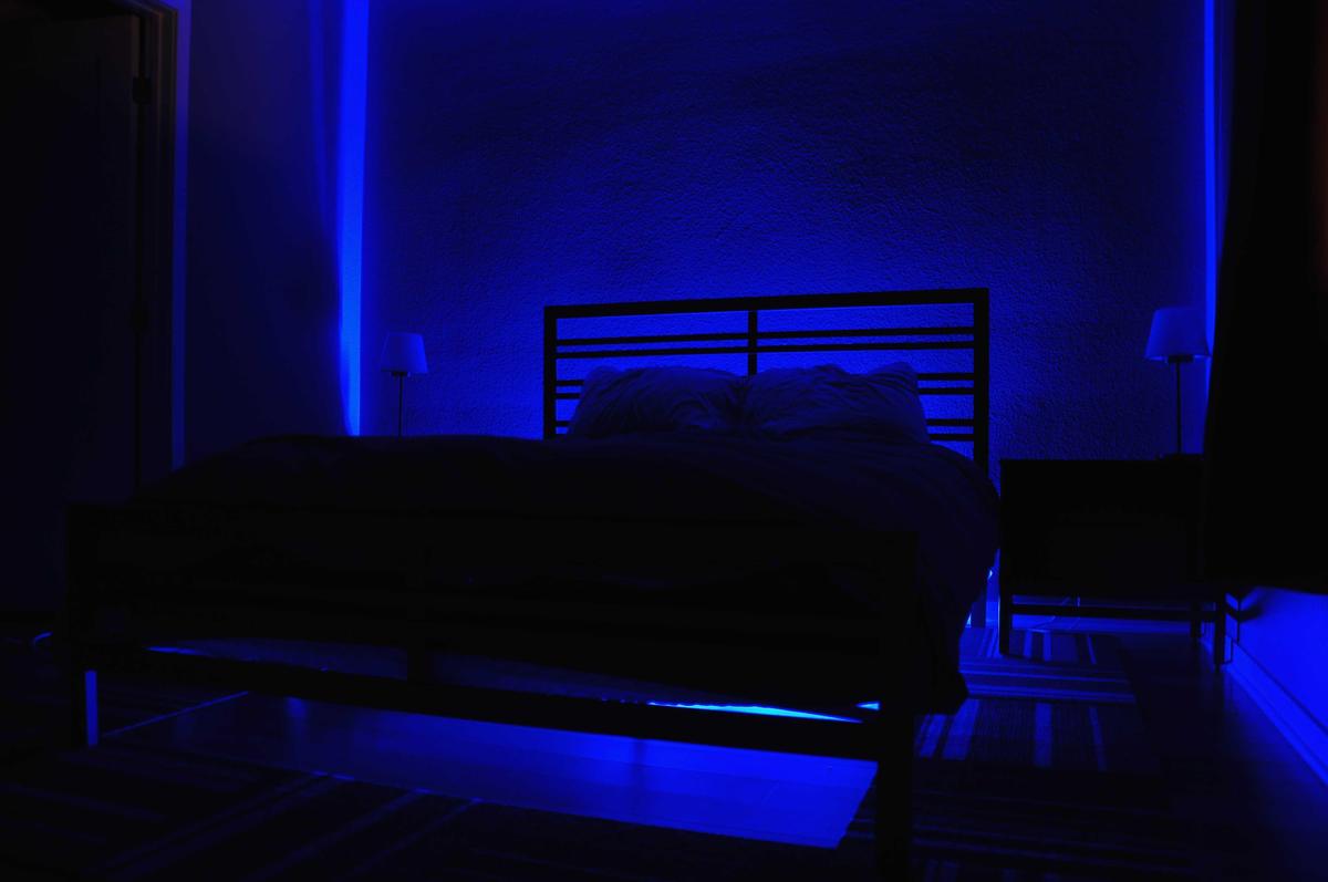 Schlafzimmer blau