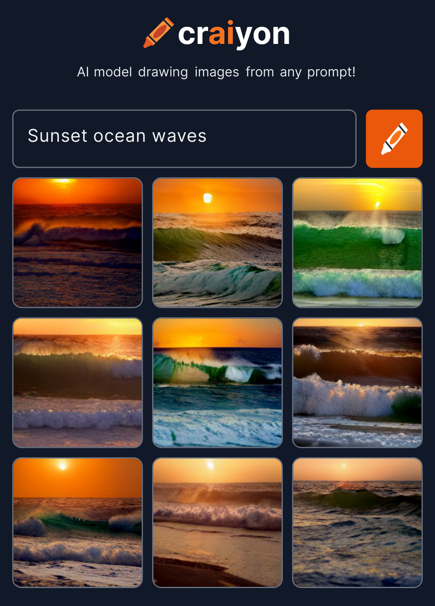 craiyon 223901 Sunset ocean waves br 