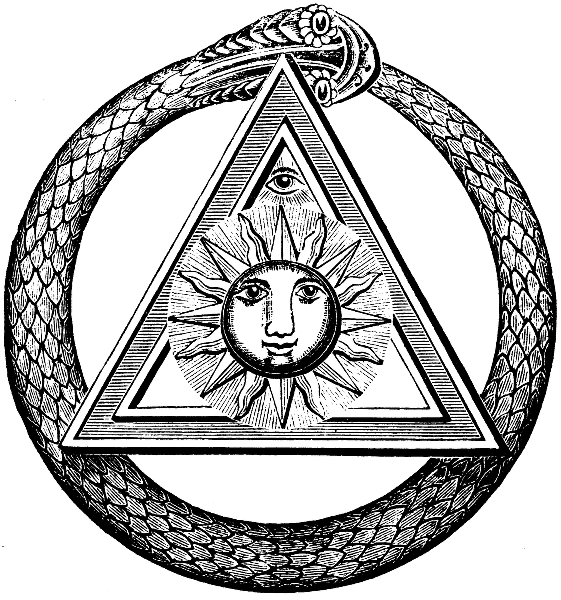 tatouage-franc-macon-triangle-serpent-ou