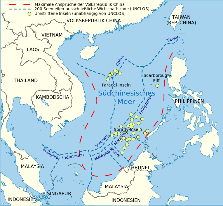 South China Sea vector de
