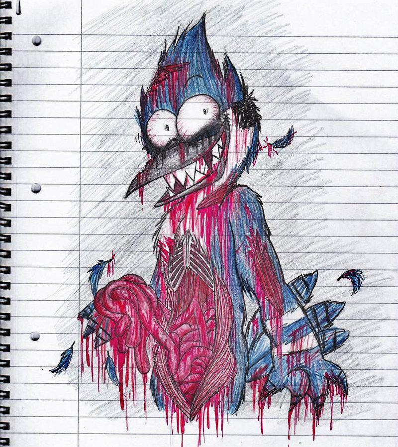 creepy zombie mordecai by xxsonnythecatx