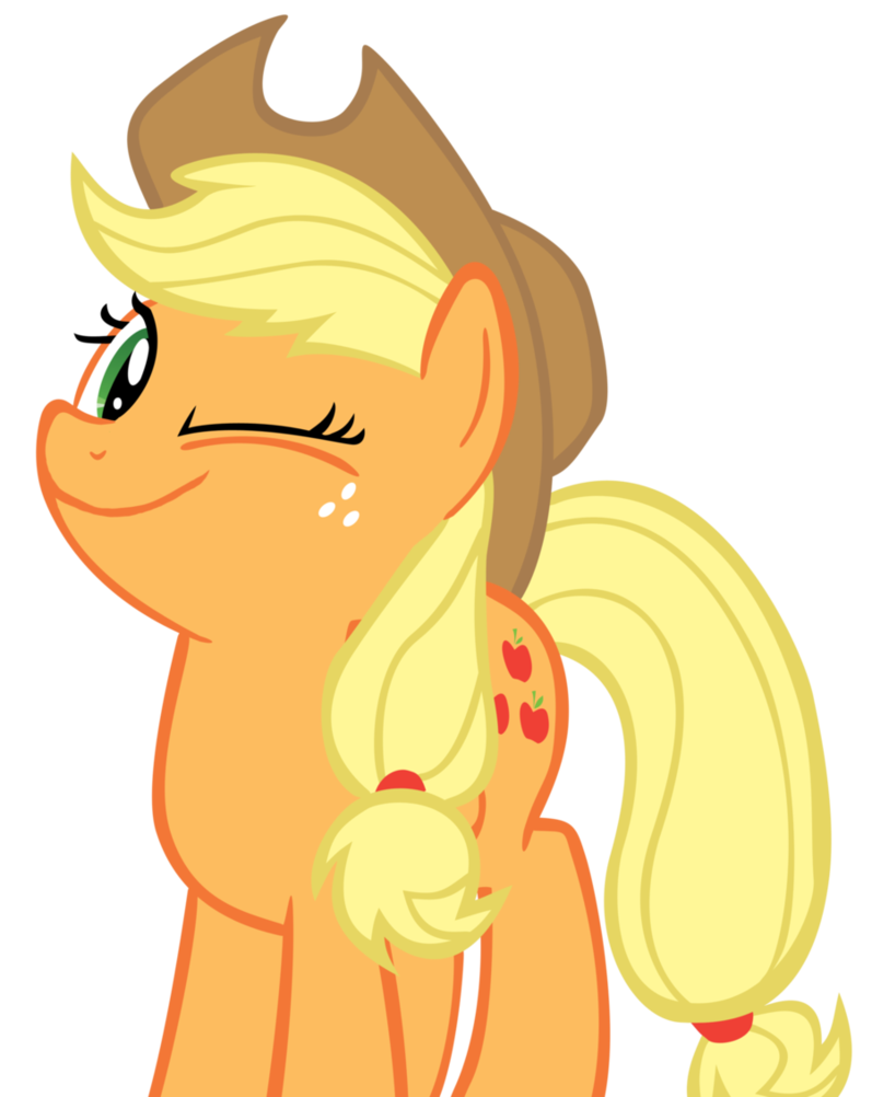 applejack wink   vector  by xmayii-d4orf