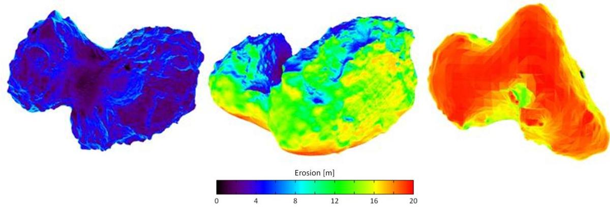 ESA Rosetta OSIRIS erosion