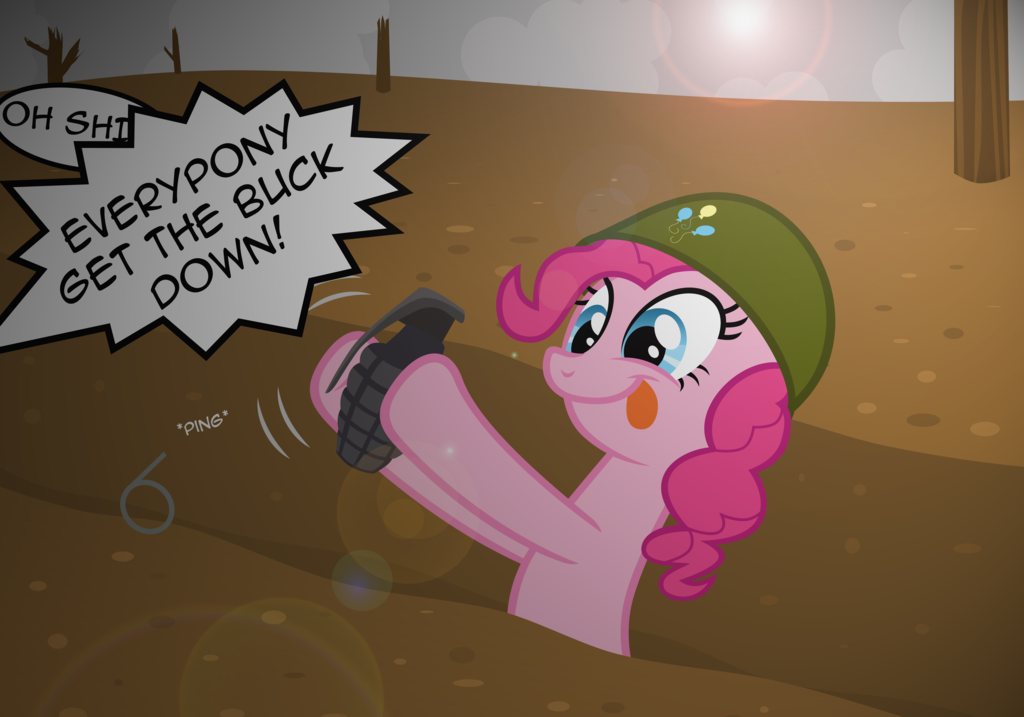 major pinkie in the great pony war by au