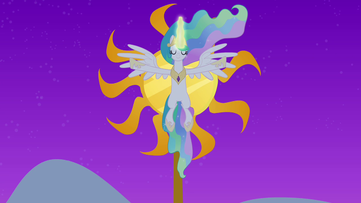 Princess Celestia raising the sun S4E02