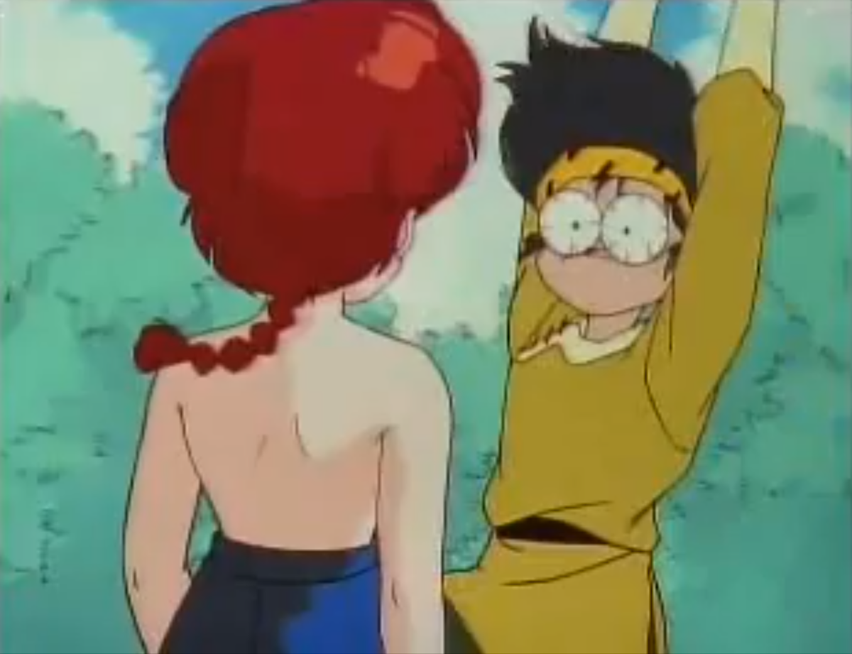 Ryoga reaction to topless Ranma