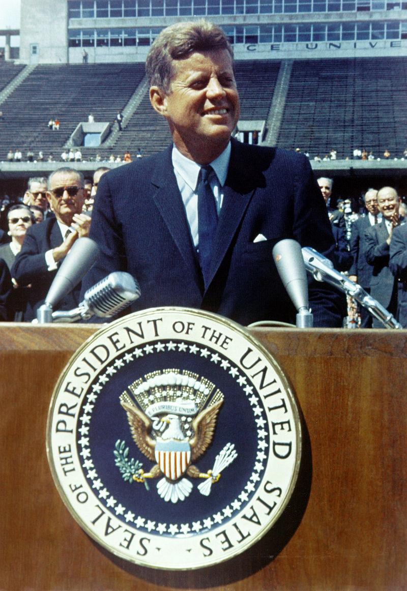 John F. Kennedy speaks at Rice Universit