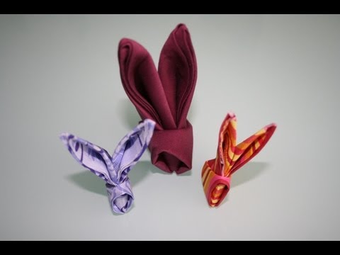 Youtube: Servietten falten: Hase napkin folding Bunny