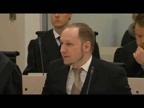 Youtube: Anders Breivik vor Gericht - 1. Prozesstag - Breivik in court