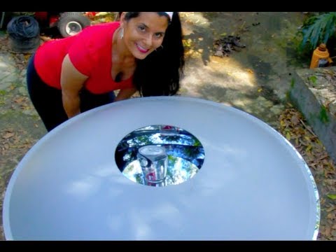 Youtube: GIGANTIC 3D Mirage 37" Parabolic Mirrors Hologram Mirascope