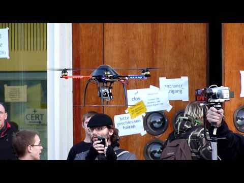 Youtube: 26c3 Microcopter Hexacopter in front of congress doors