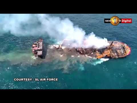 Youtube: Sri Lanka Air Force deploys helicopter to monitor sinking X-PRESS PEARL