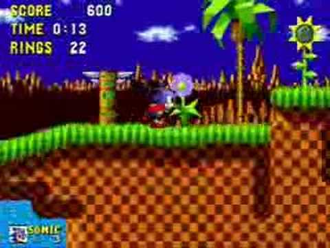 Youtube: Sonic The Hedgehog - Green Hill Zone, Act 1 - 25s Speed Run