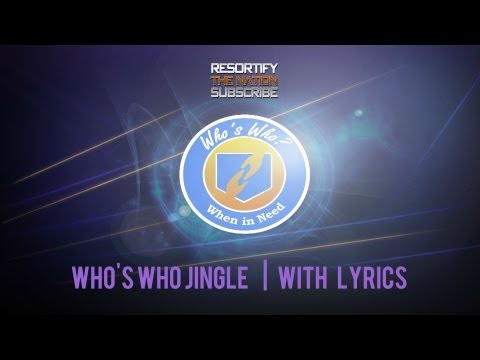 Youtube: Who's Who Perk Jingle WITH On Screen Lyrics!