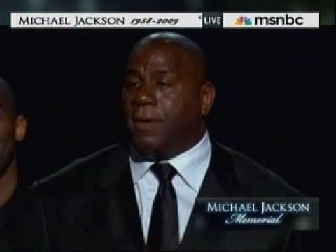 Youtube: Michael Jackson Memorial Service - Kobe Bryant and Magic Johnson