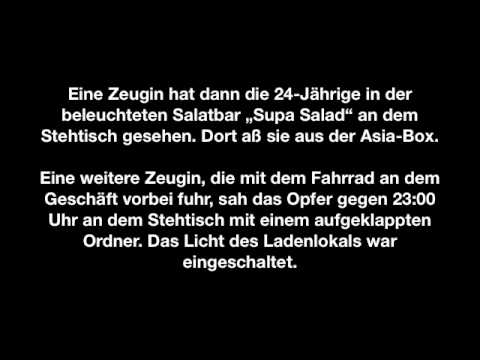 Youtube: Mord in Köln - an Anke Schäfer (24) - Die MK Köln "Supa Salad" braucht Ihre Mithilfe