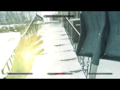 Youtube: Skyrim in Real Life: Snowcleaner