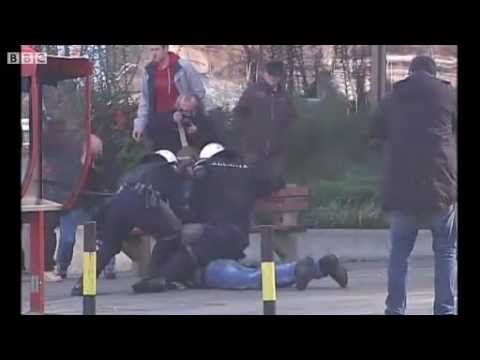 Youtube: BBC News - Serb anti-gay protesters attack political party offices