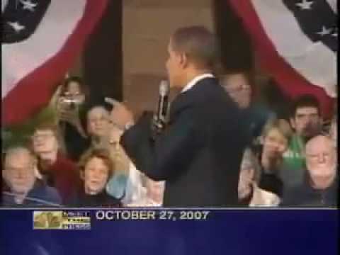 Youtube: Obama's PROMISE To End The Iraq War - Oct. 27, 2007 - "You Can Take That To The Bank"