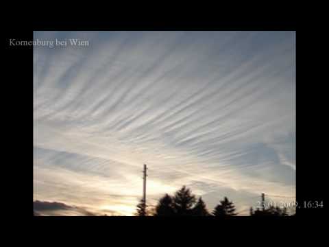 Youtube: Riesige Wolken - Streifen: Cirrus- Cirrocumulus od. Altocumulus radiatus stratiformis?